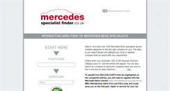Desktop Screenshot of mercedesspecialistfinder.co.uk